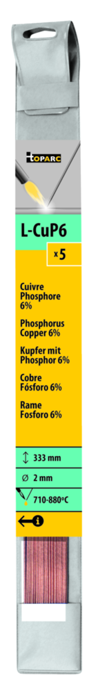 Lötstäbe GYS Kupfer 5 Stk (6% Phosphor) Ø 2,0 mm