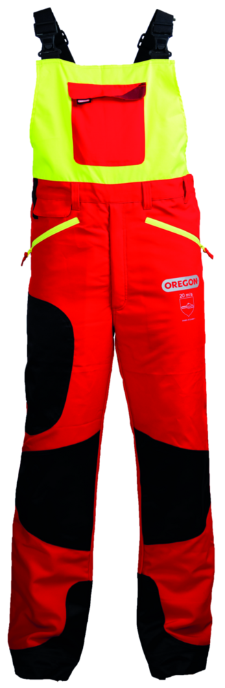 Schnittschutzlatzhose Waipoua, gelb/rot, Gr. XXL