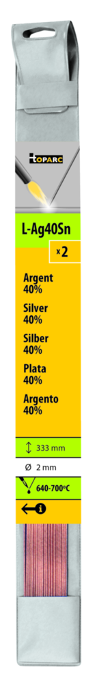 Lötstäbe GYS 2 Stk, mit 40% Silber umhüllt Ø 2,0 mm