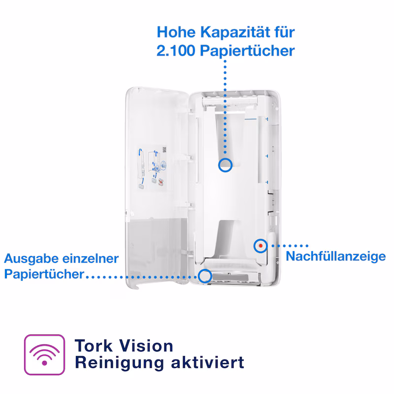 552500 Tork PeakServe® Spender für Endlos™-Papierhandtücher - weiss