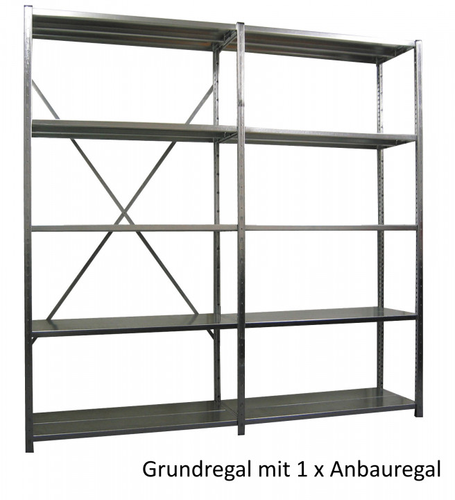 Grundregal mit 1 x Anbauregal