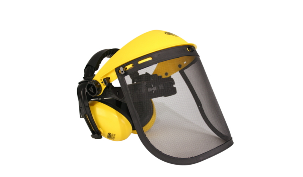 Gesichts-/ Gehörschutz mit Maschenvisier