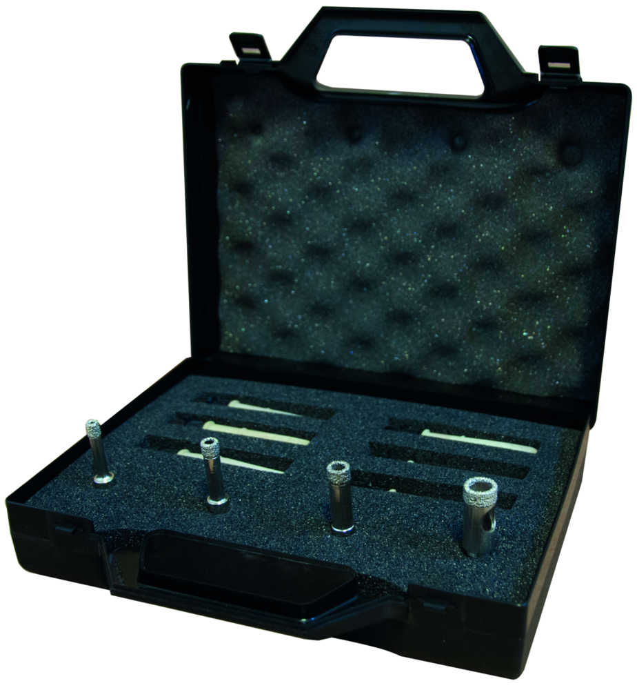 Diamant-Trockenbohrer-Set im Koffer 10-tlg.
