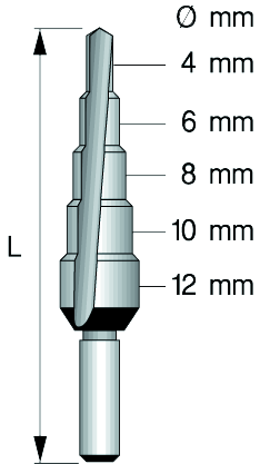 Stufenbohrer 4-12 0/5