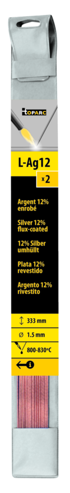 Lötstäbe GYS 2 Stk, mit 12% Silber umhüllt Ø 1,5 mm