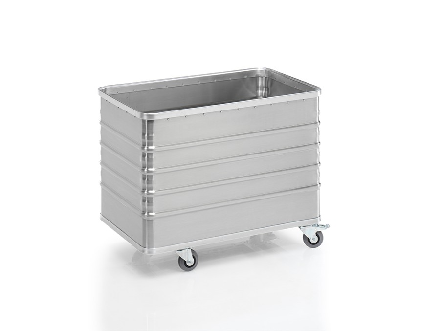 Transportwagen aus Aluminium 990 x 580 x H 770 mm, 322 Liter, ohne Deckel