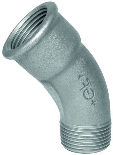 Rohrbogen Hydrostar 45° 1 1/2", schwarz