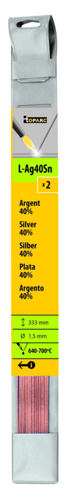 Lötstäbe GYS 2 Stk, mit 40% Silber umhüllt Ø 1,5 mm
