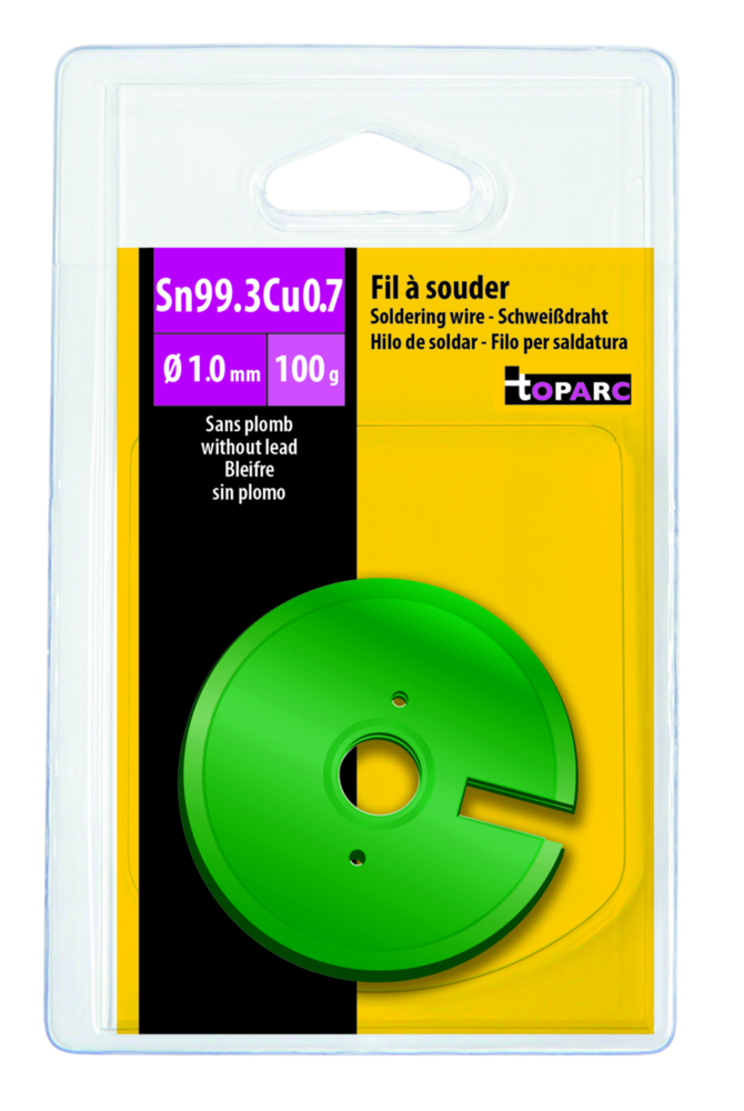 Lötdrahtspule GYS, 99 % Zinn, Ø 1,0 mm, 100 g