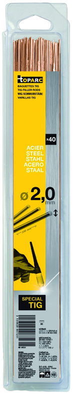 Schweissstäbe GYS, 40 Stk., TIG 2.0 mm, Stahl SG2