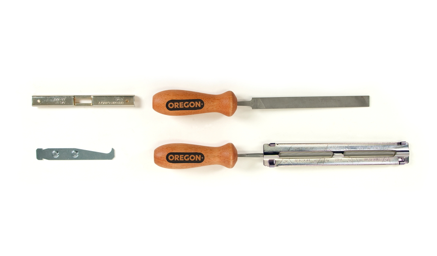 Schärfsatz 4.5 mm, 11/64", inkl. Feilenhalter, Flachfeile, Schwernut-Reiniger