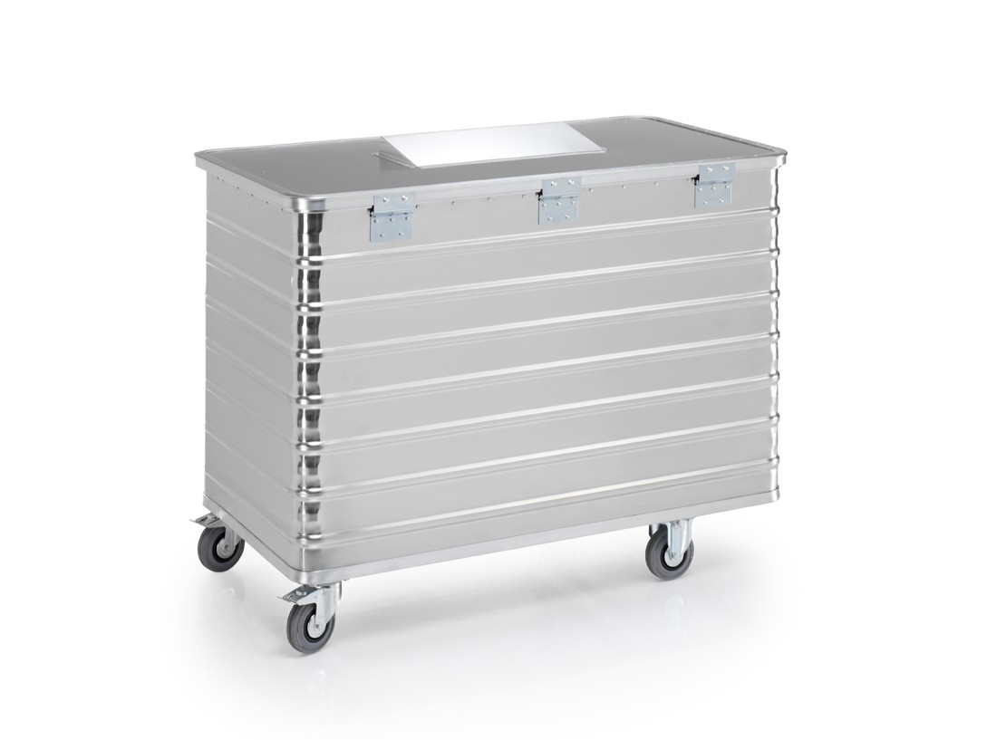 G®-DOCU mobiler Datenentsorgungsbehälter Gross mit absenkbarer Seitenwand, mit Einwurfschacht