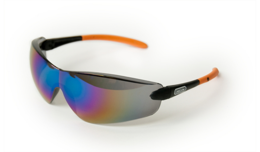 Schutzbrille dunkel getönt, verspiegelt, UV-Schutz