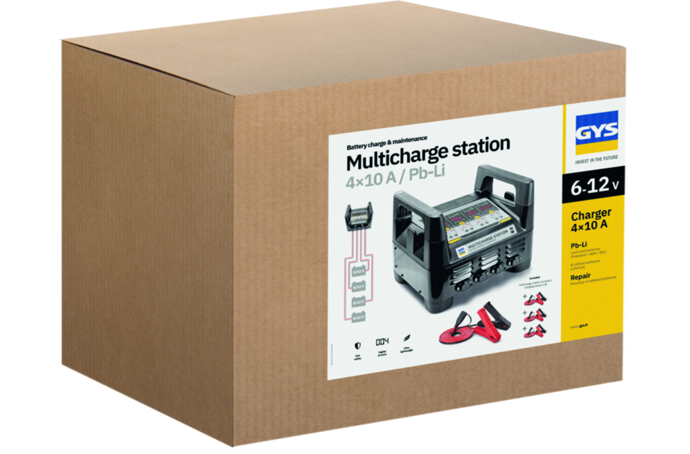 Mehrfachlade-Station GYS 4x10A / Pb-Li