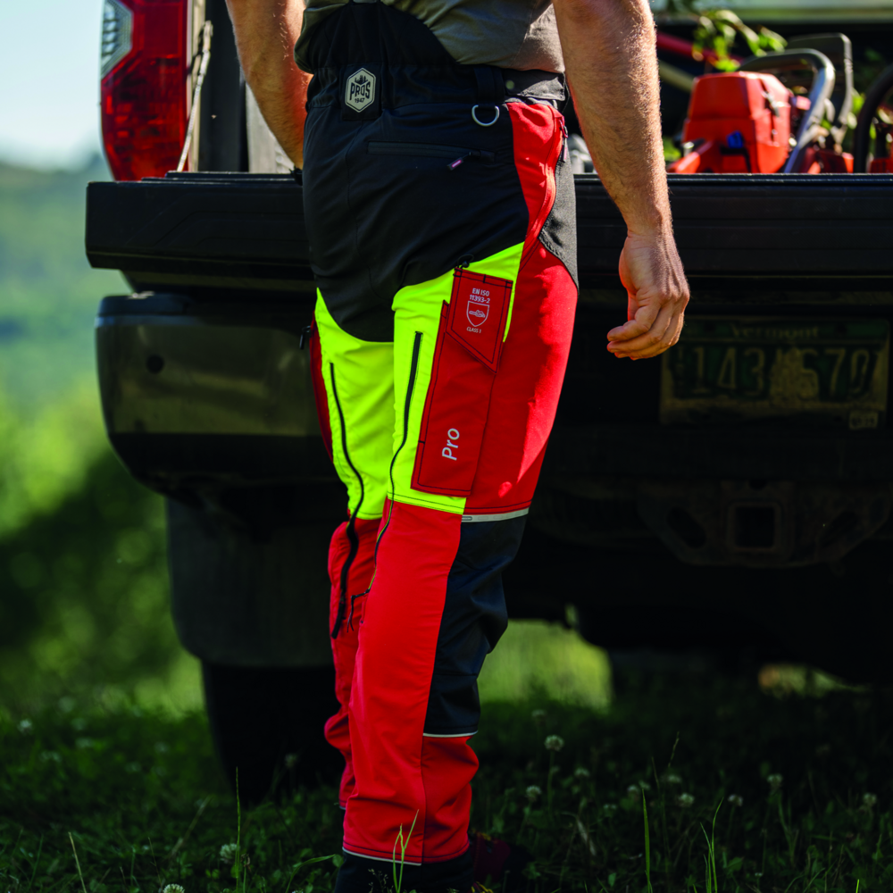 Schnittschutzhose Oregon ForestXFiber rot/gelb Gr. M