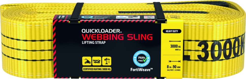 Hebegurt Quickloader QLWS3000HD 8 m x 90 mm