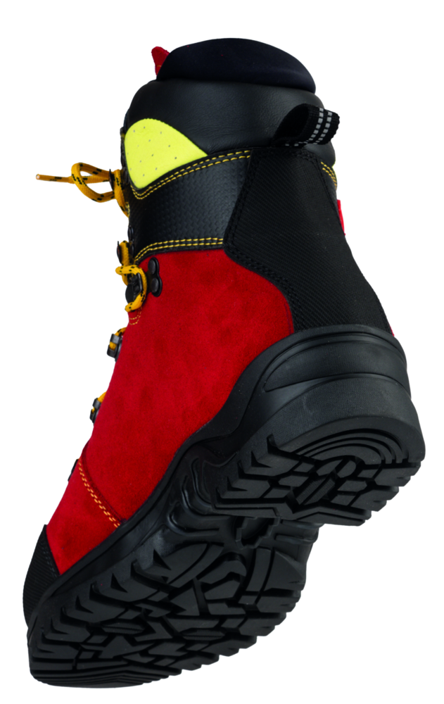 Leder-Schnittschutzstiefel Oregon Avertic rot/gelb Gr. 40