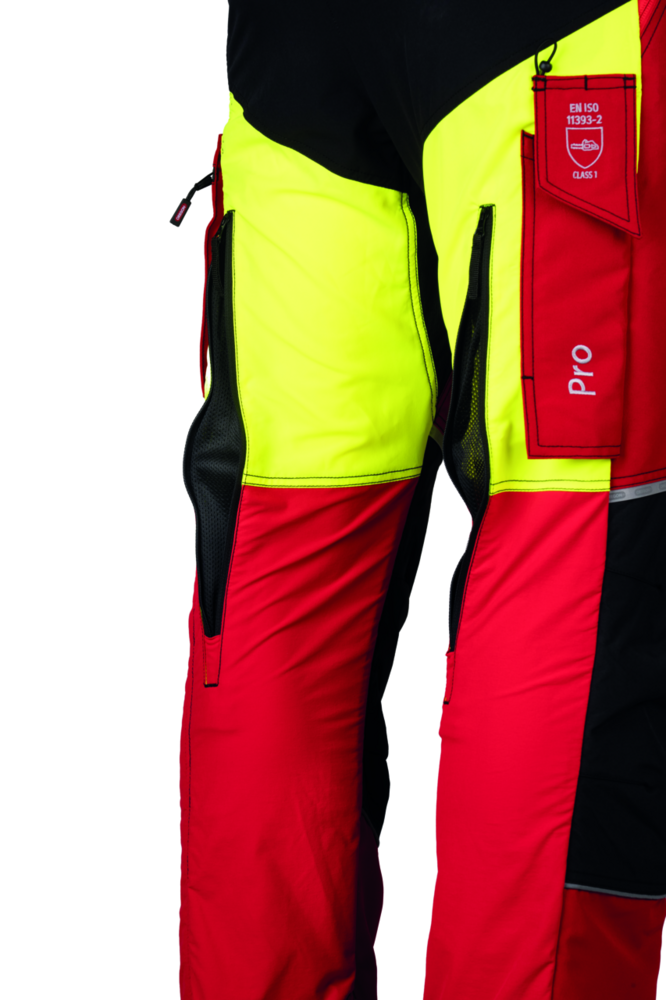 Schnittschutzhose Oregon ForestXFiber rot/gelb Gr. M