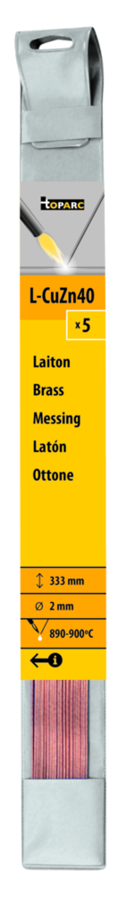 Lötstäbe GYS Messing 5 Stk, Ø 2,0 mm