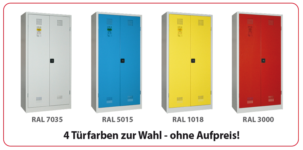 Chemikalienschrank mit Auszugswannen, verschiedene Ausführungen