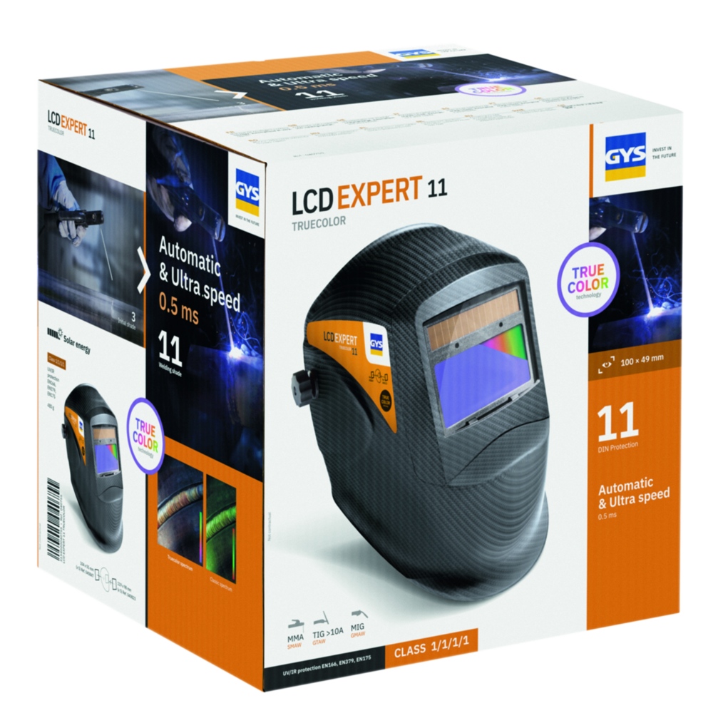 Schweisshelm GYS Expert 11 Carbon True Color