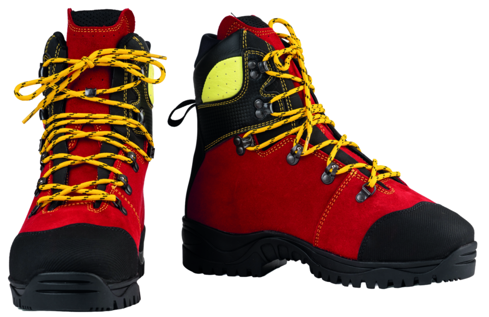 Leder-Schnittschutzstiefel Oregon Avertic rot/gelb Gr. 40