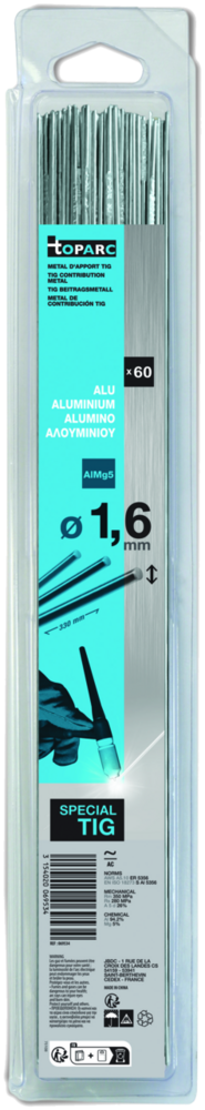 Schweissstäbe GYS, 60 Stk., TIG 1.6 mm, Alu AlMg5