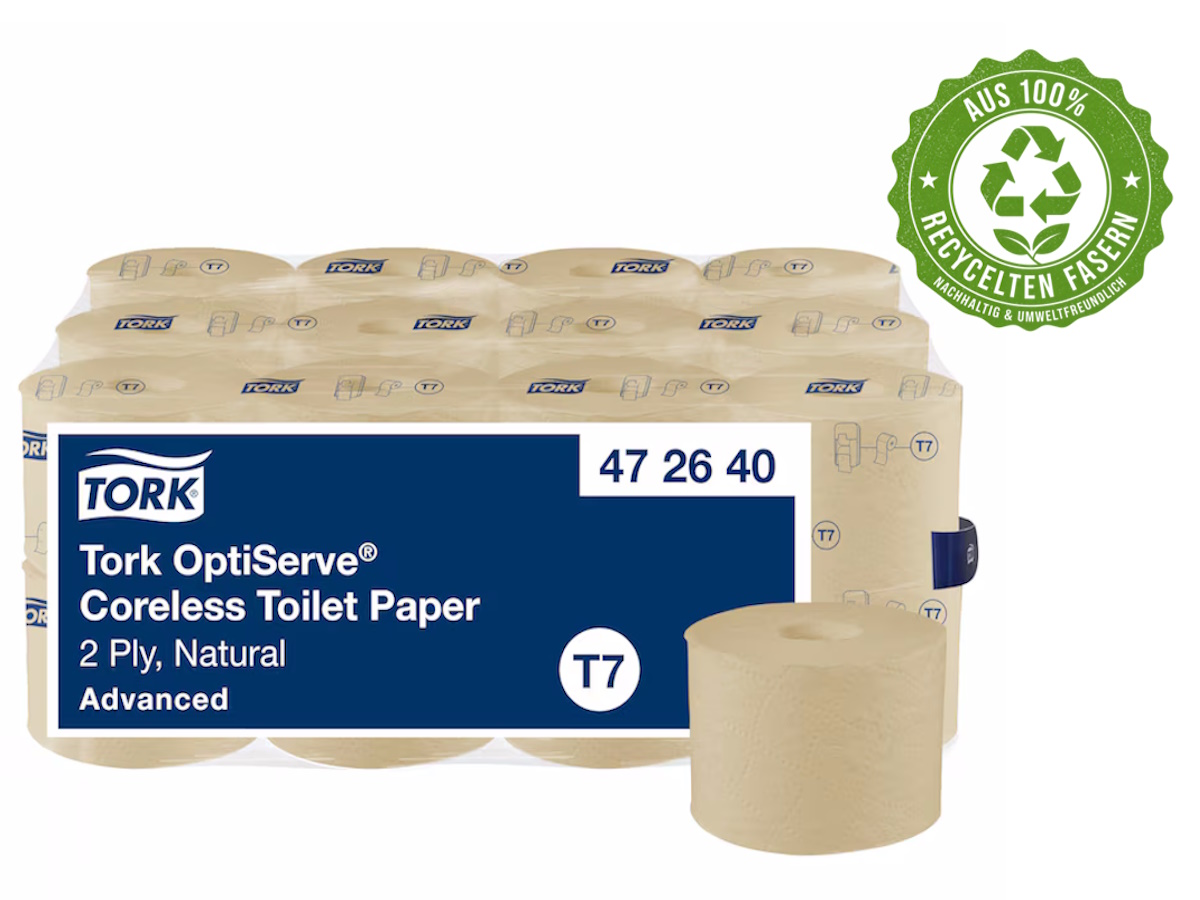 472640 Tork OptiServe® hülsenlosen Toilettenpapier aus recyceltem Material