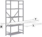 Fachboden Standard Zinc 1000x400x30 mm