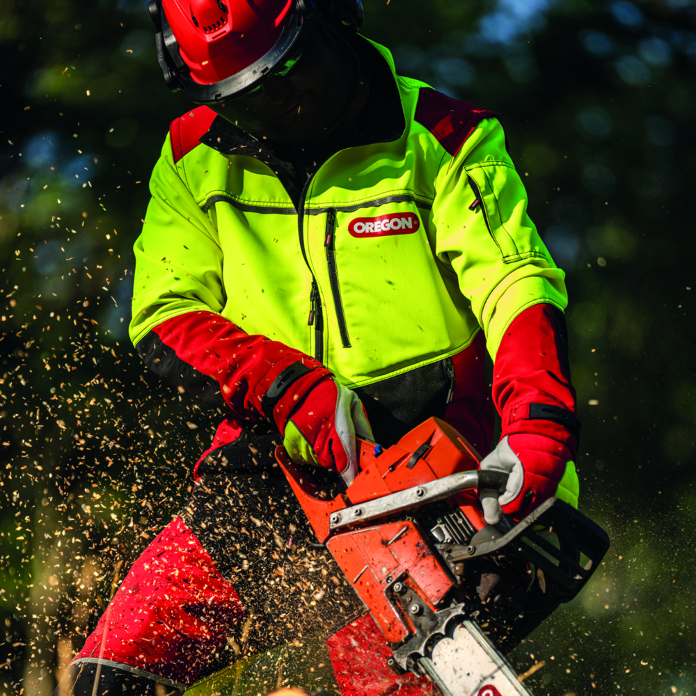 Forstjacke Oregon ForestXFiber rot/gelb Gr. M
