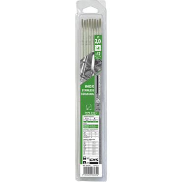 Stabelektroden, 12 Stk., 2.0 mm, INOX  316 L