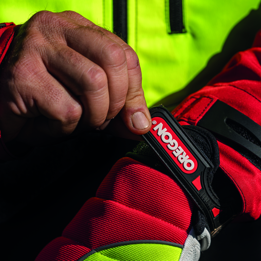 Schnittschutzhandschuhe Oregon ForestXFiber rot/gelb Gr.L