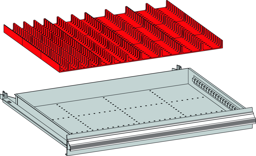 Einteilungsmaterial-Set Widmer, Kunststoff, 460x450 mm
