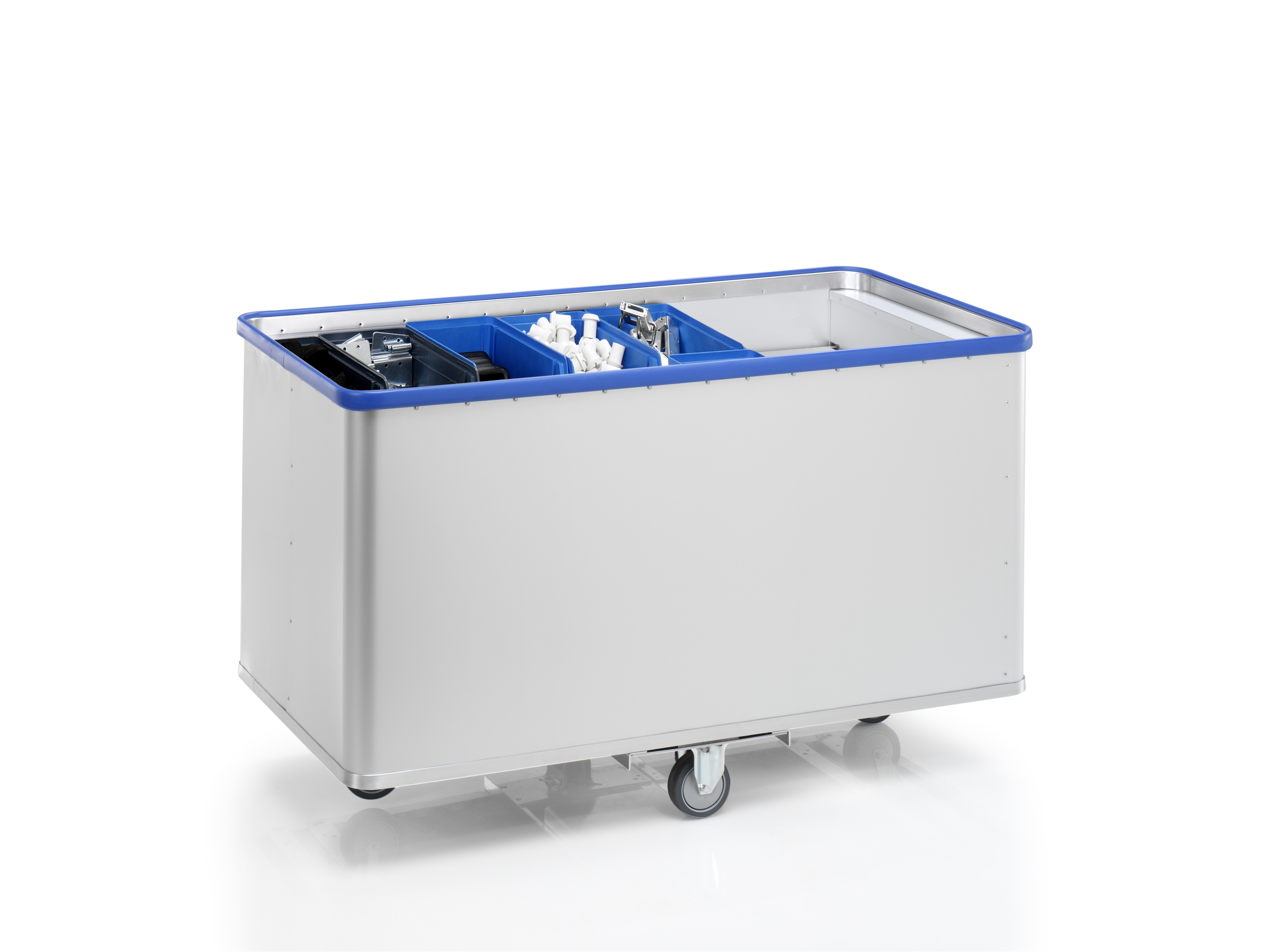 Federbodenwagen Vario eloxiert