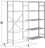 Grundregal Zinc 1000x400x2000 mm