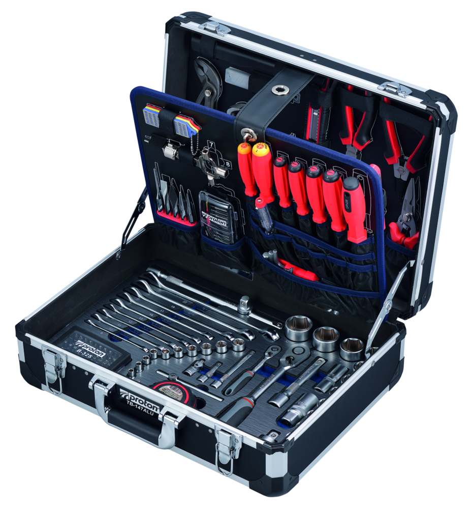 Werkzeugkoffer Proton TB-147ALU-PB
