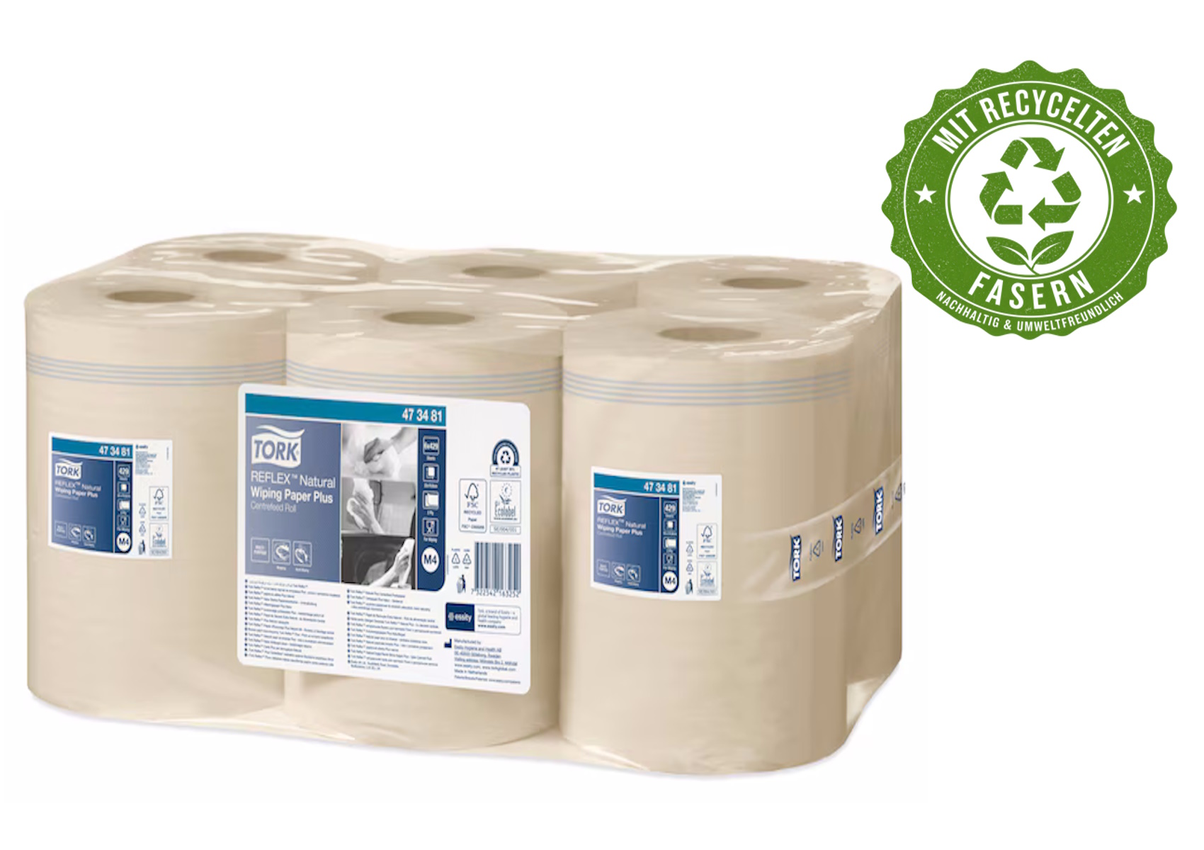 473481 Tork Reflex starke Papierwischtücher mit recycelten Fasern