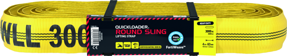 Rundschlinge Quickloader QLRS3000HD, 4 m x 63 mm