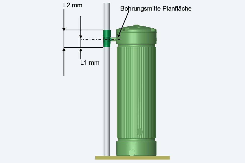 Planfläche Bohrung Regensäule Speidel