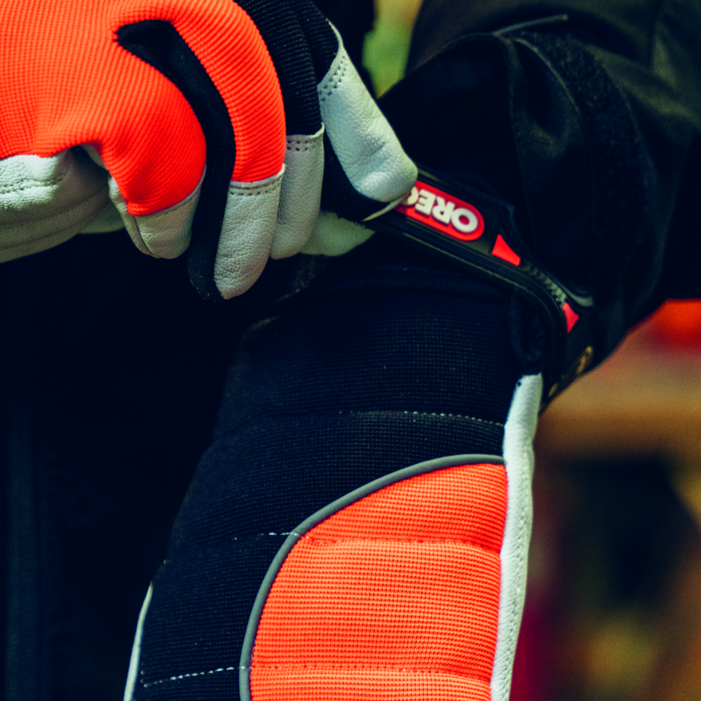 Schnittschutzhandschuhe Oregon ForestXFiber orange/schwarz Gr.S