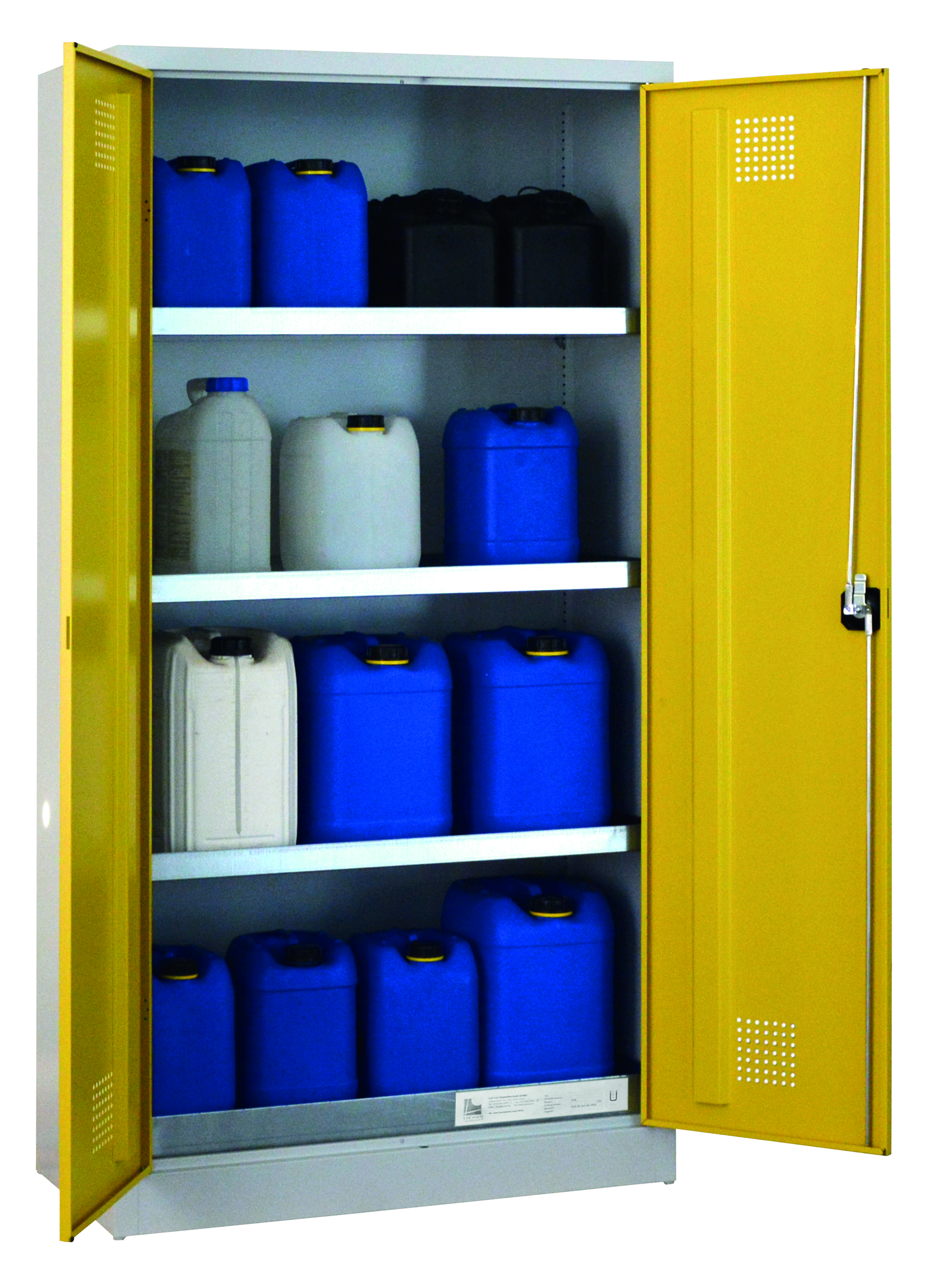 Umweltschrank für wassergefährdende Gefahrstoffe 1000 x 500 x 1950 mm