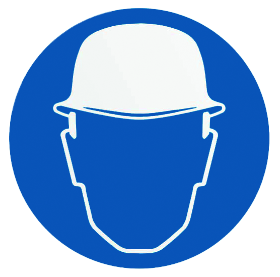 Sicherheitskennzeichen "Helm benutzen", Aufkleber