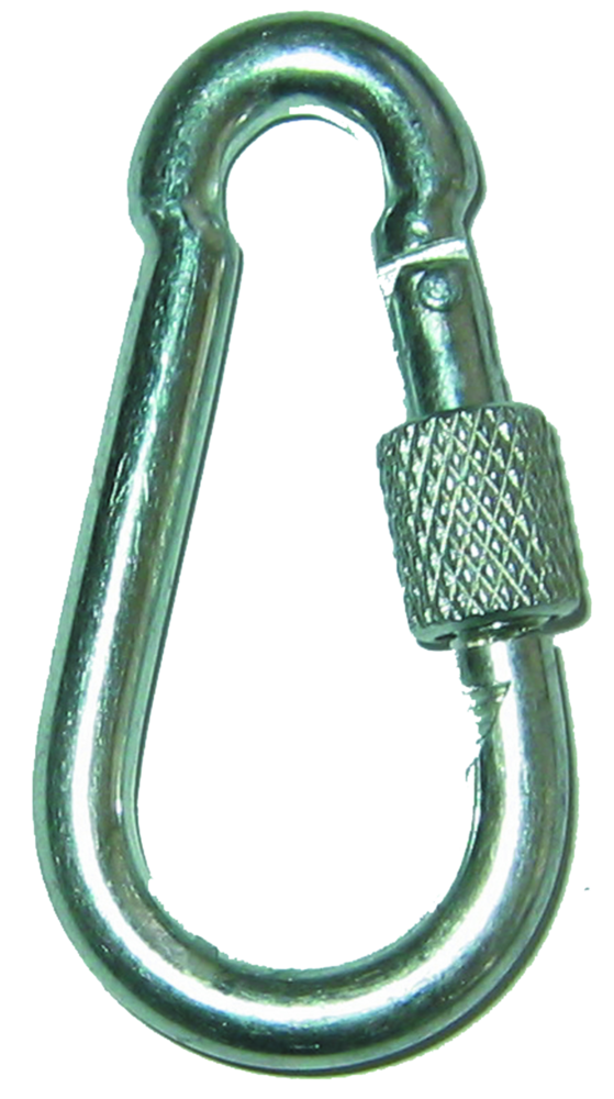 Feuerwehrkarabinerhaken m. Sich. 120 mm