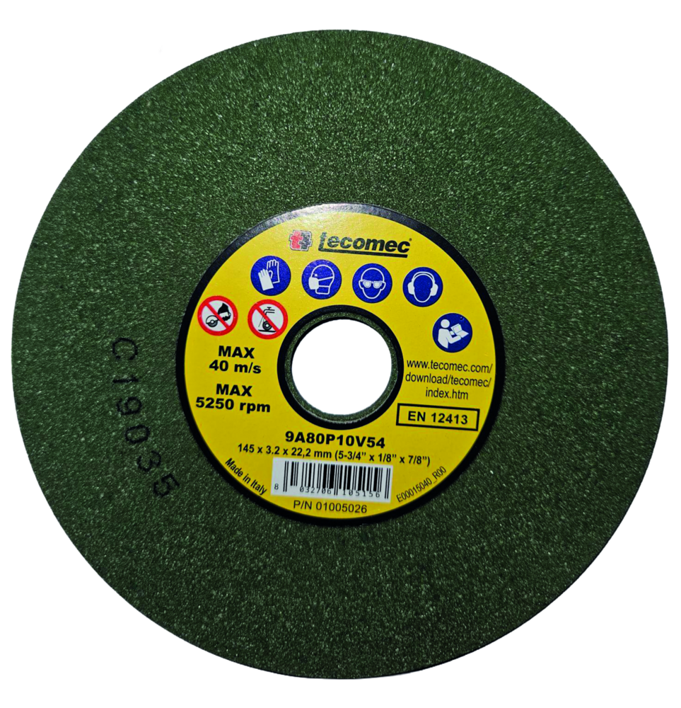 Schleifscheibe Tecomec Dia. 145 x Dicke 3.2 x Loch 22.2 mm