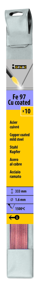 Lötstäbe GYS Stahl 10 Stk, mit Kupfer umhüllt Ø 1,6 mm