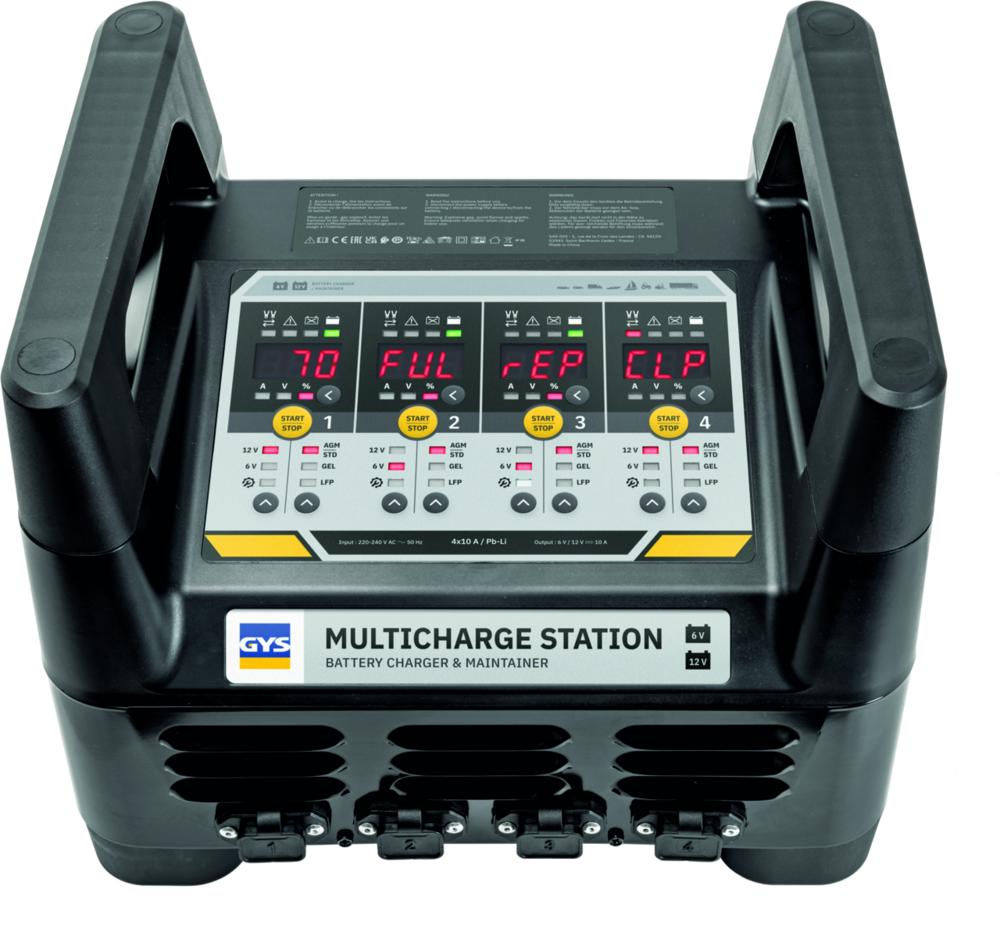 Mehrfachlade-Station GYS 4x10A / Pb-Li