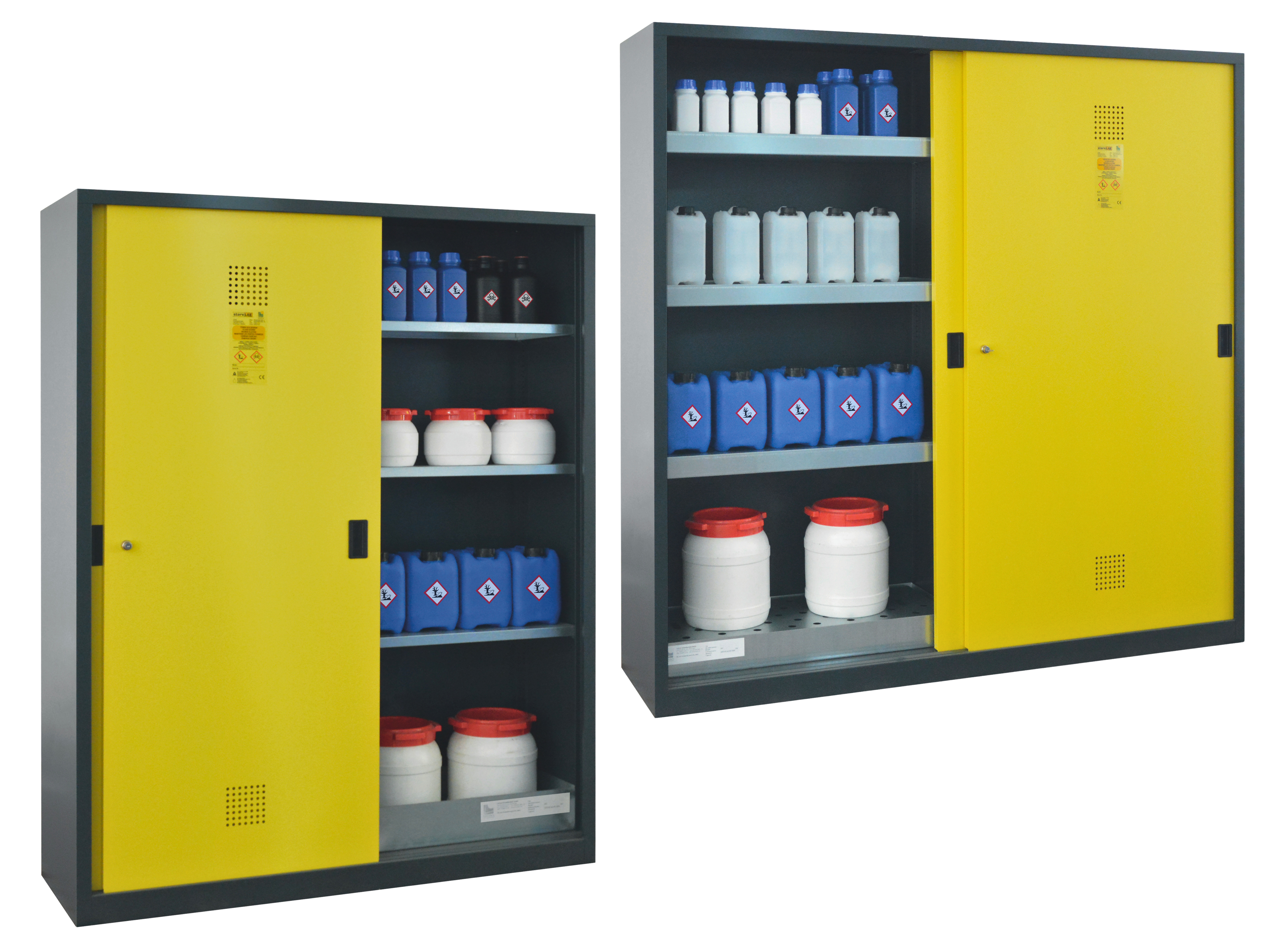 Chemikalienschrank mit Schiebetür verschiedene Ausführungen