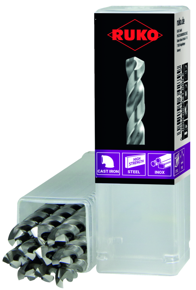 Spiralbohrer Ruko HSS-Co 8 DIN 338 Typ VA Ø 6,6 mm