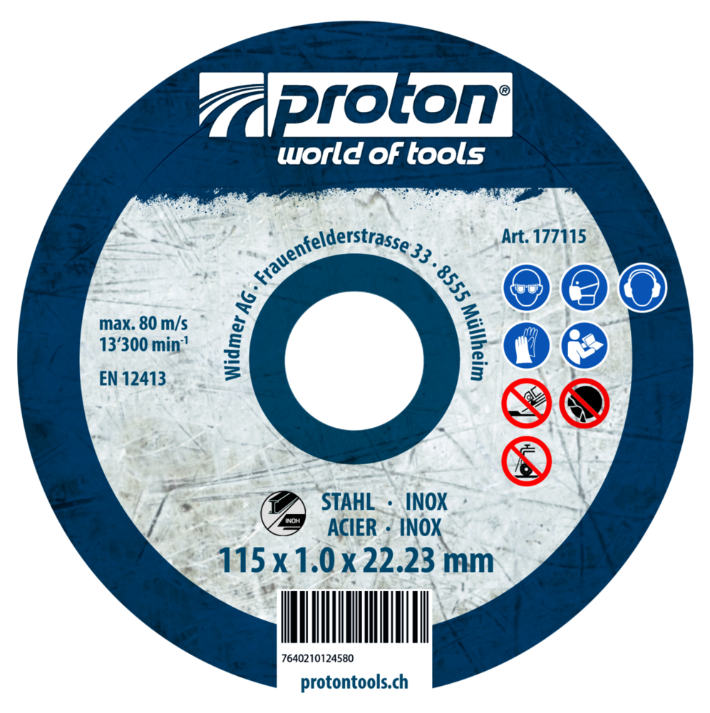 Trennscheibe Inox / Stahl extra dünn 115 x 1.0 mm