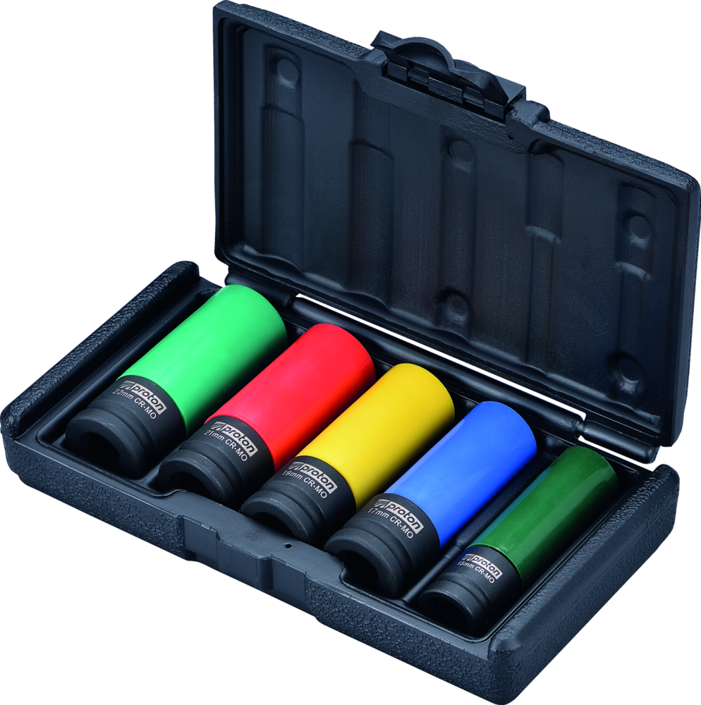 Schlagnuss-Satz Proton SNS-5C, 1/2", 5-teilig